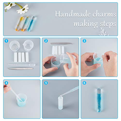 arricraft 10PCS Tube Silicone Molds DIY Resin Craft Clear Resin Casting Molds for DIY Necklace Bracelet Earring Craft Making - color: Clear-Tube