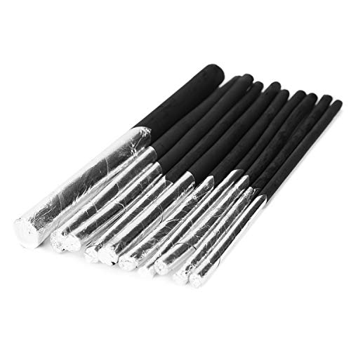 SIQITECHNO Willow Charcoal Sticks Sketch Charcoal Black Charcoal Sticks Set Artist Vine Charcoal Sitcks Vine Willow Charcoal Pencils for Drawing Shading Art Supplies 10Pcs 4Size Assorted 4.5-9mm