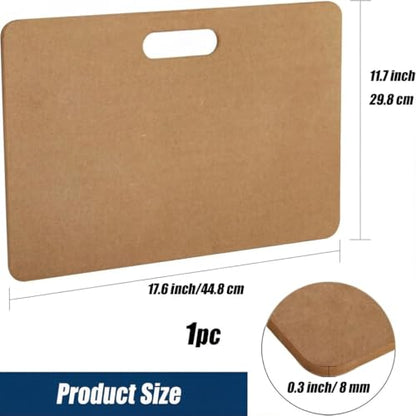 ZENFUN Clay Wedging Board, 12 x 18" Portable Clay Board with Built in Handle, Sturdy 8mm Thickness Wooden Mat Mud Board for Clay Crafts, Drafting Art, Ceramics Pottery Tools