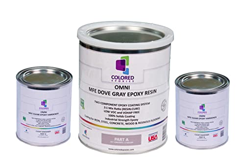 colored epoxies Dove Gray Epoxy Resin for Bar Tops, Table Tops, Wood, Concrete, Epoxy Art & Crafts 1.5 Gallon - color: Dove Gray, style: 1.5 Gallon