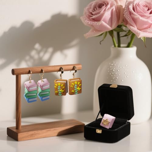 ORIGACH 16 Pcs Book Theme Polymer Clay Cutters Set Earring Clay Cutter DIY Craft Supplies for Earring and Jewelry Making - style: Book