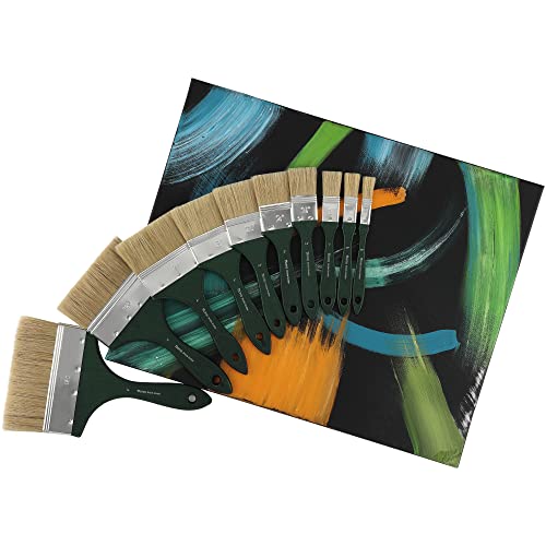 Creative Mark Bonn Bristle Blend Mottler Brush Set - Mottler Synthetic Hair Paint Brush for Large Scale Work, Acrylic or Oil Paint, and Artists - Large Set of 3 (2", 3", & 4") - size: Large Set of 3