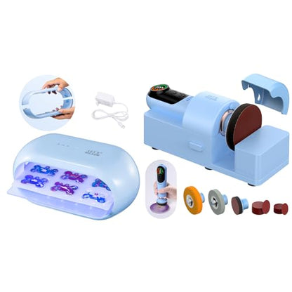 Bundle Two-Sided UV Light and Resin Sanding and Polishing Kit
