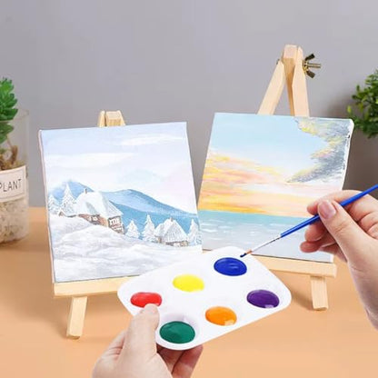 300 Pcs Mini Acrylic Paint Strips Set, 20 Pack 3ml 12 Colors Paint Bulk with 40pcs Brushes and 20 pcs Palettes, Adult Paint Set Waterproof Acrylic Paint Kit for Art Supplies