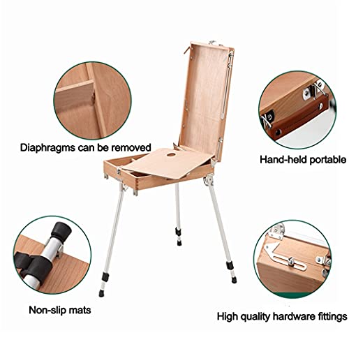 Wooden Easel Portable Folding Table Easel for Drawing Oil Paint Aluminum Alloy Sketch Painting Easel for The Artist Art Supplies,SKCNAG3036