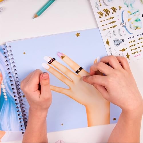 BSCOOL - Drawing, Coloring & Activity Book. Nail Design Book with Stickers and Guides. Fashion Design Sketchbook for Kids 5 and up. Little Designer Book - Nail Sticker Book. Gift for Girls - color: Nail Design Studio