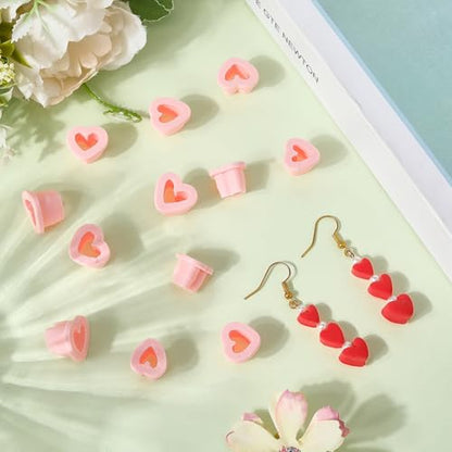 SUNNYCLUE 1 Box 12Pcs 12 Styles Heart Clay Earring Cutters Valentines Polymer Clay Cutters Plastic Love Heart Shapes Pressed Cutting Molds Tool Set for Jewelry Making Earrings Adults Supplies
