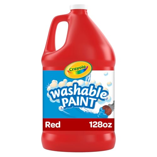 Crayola Washable Red Paint, 1 Gallon Size, Painting Supplies in Bulk - color: Red