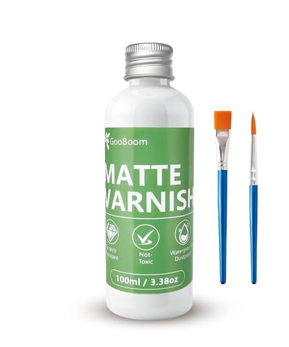 100ml Varnish – Clay Glaze for Air Dry Clay, Helps Prevent Cracks, Scratches & Wear, While Adding a Clear Glossy Finish (Matte)