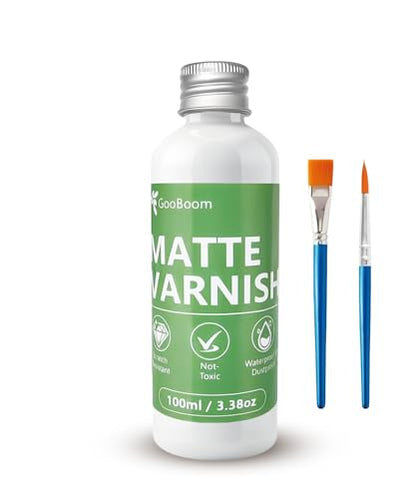100ml Varnish – Clay Glaze for Air Dry Clay, Helps Prevent Cracks, Scratches & Wear, While Adding a Clear Glossy Finish (Matte)