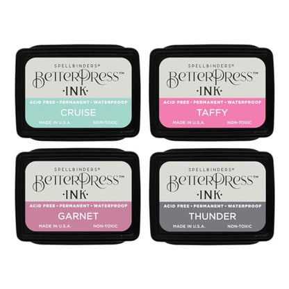 Spellbinders BetterPress Letterpress Ink Pad & Reinkers Bundle (Jet Set) - color: Jet Set
