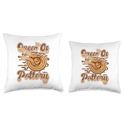 Professional Pottery Aprons Love Kit Tools Gifts Queen Pro Wheel Hobby Lover Pottery Throw Pillow, 16x16, Multicolor - size: 16x16