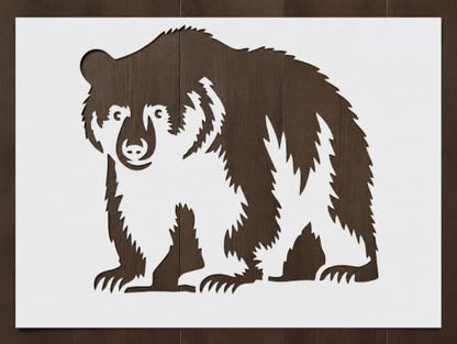 Bear Stencil – Wildlife Animal Art Stencil for Painting, Crafting and DIY Projects (3 Pcs Set) - style: Bear 2