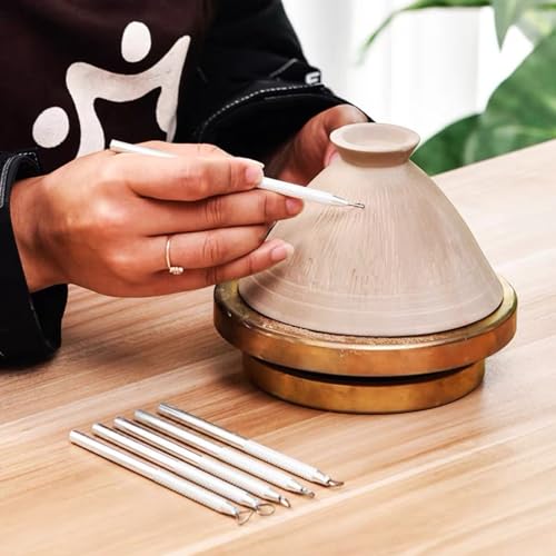 10PCS Clay Sculpting Tools Set, Stainless Steel Pottery Carving Kit with Detail Needles & Loops, for Ceramics, Polymer Clay, Air Dry Clay, Professional Modeling & Detailing Tools