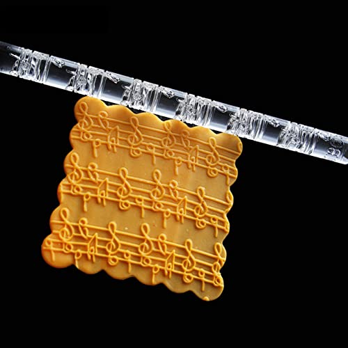 Rengue Acrylic Rolling Pin with 28 Patterns, Compliant Material, Comfortable Grip, 16 X 1 Cm, Lightweight for Dough and Pastry Acrylic Rolling Pin with 28 Patterns, Nan Kitchen (#6) - size: 51019 notes