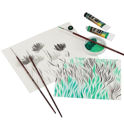 Creative Mark Mimik Kolinsky Watercolor Brush - # 10x0 Script Liner - Long Handle Synthetic Paint Brush - Handmade in Germany - Synthetic Sable Paint Brushes for Professional Artists - Animal-Friendly - size: 10x0