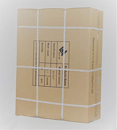 23 x 31 Inch Pre-Stretched Aluminum Silk Screen Printing Frames with 305 Yellow Mesh (6 Pack Screens)