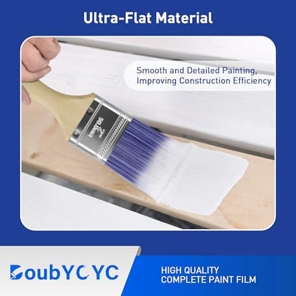 Paint Brushes - 24 Pack, 2" Flat Brushes, Paint Brush Set, Wood Paint Brushes for Walls, Stain & All Oil Paints - Home Improvement - Interior & Exterior Use - color: 24 Pack