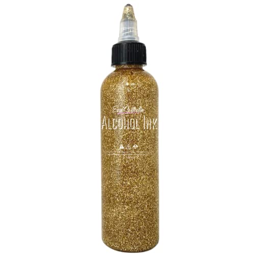 Premium Alcohol Ink |by Ezgi Sertcetin (Glitter Gold) - color: Glitter Gold