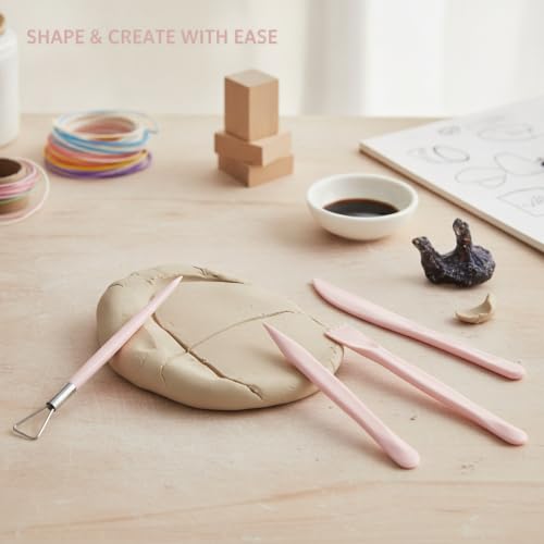 Clay Sculpting Tools Set, 5-Piece Plastic Modeling Kit for Shaping Soft Clay and Resin, Starter Craft Supplies (Set of 5)