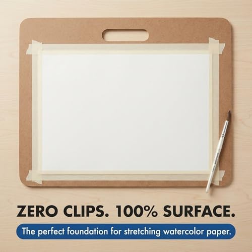 ALVIN Masonite Board with Cutout Handle Model 20" x 26" SPM20 School and Studio Use Portable Art Tool for Drawing Drafting and Design Great for Students and Professionals - 20 x 26 Inch - size: 20 x 26