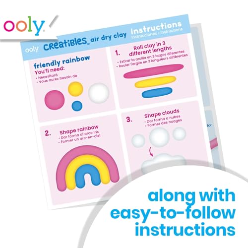 Ooly Air Dry Clay for Kids, 16 Colors Modeling Clay in 4 Tubs, Play Dough Gifts for Kids, Craft Supplies - Creatibles - style: 16 Colors Expansion Set