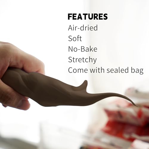 Lightweight Clay - Air Dry Clay, Ultra Light & Soft, Safe & Non-Toxic, Moldable & Flexible, DIY Modeling Clay for Anime Figures, Sculpting, Molding, Creative Art Crafts - color: Brown