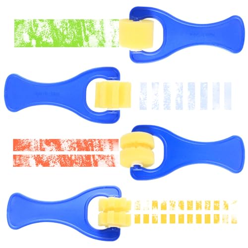 Painting Foam Brush Roller Sponge with Plastic Handle Washable Painting Brushes Touch Up Brush DIY Art Craft Painting Tool 8 pcs - color: F