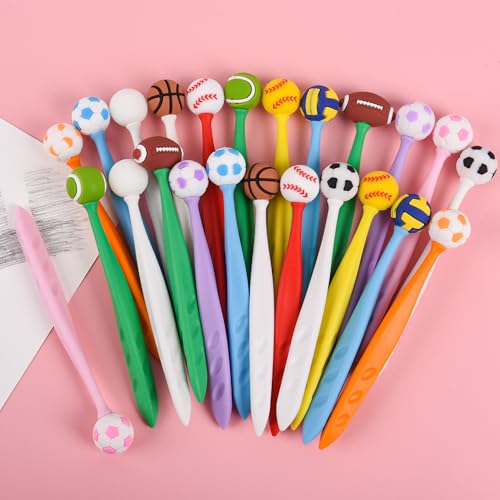 48 Pcs Cute Sport Bobblehead Eraser for Pencils Kawaii Erasers Cute Fun Cartoon Erasers Supplies Birthday Classroom Gifts - style: Sports