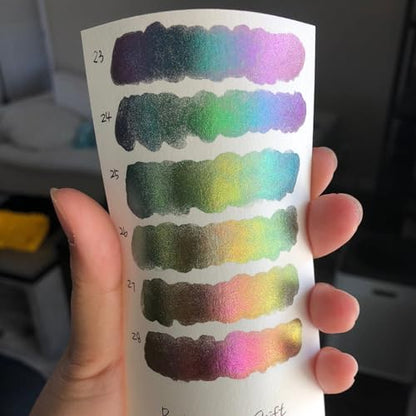 IUILE Handmade Watercolor Paints - Pearl Quarter Pan Set (6 colors) - color: Pearl
