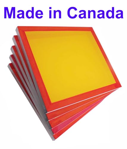 Generic Aluminum Silk Screen Printing Frames 2 Pcs 19 5/8"" x 23 5/8"" (50cm x 60cm) Stretched with High Tension 230 Yellow Polyester Mesh Frame Size Similar to 20” x 24” Made in Canada