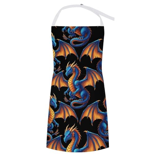 Chef Bib Apron for Restaurant, Anti-Stain with Pocket Adjustable, Cooking Dishwashing Lab Use - color: Style (543)