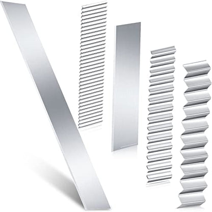 Honoson 10 Pieces Polymer Clay Cutters Tools Clay Tissue Blade Slicer Carbon Steel Cutting Slicing Tools for DIY Shaping Modelling Slicing Sculpting, Straight and Wave