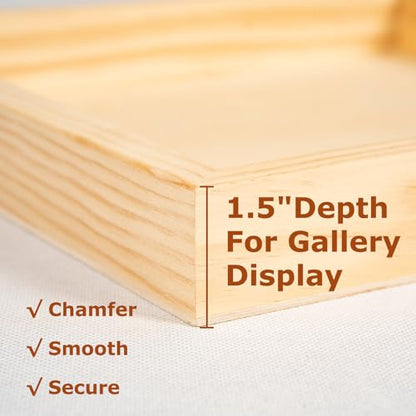 DJAR Wood Canvas Panels for Painting, 2 Pack of 12 x16’’ Wooden Canvas Panels for Paint Pouring, Art Crafts, Acrylic and Oil Painting - size: 12"*16"-2Pcs