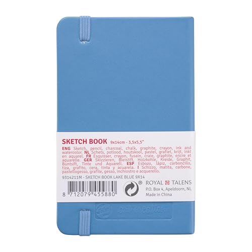 Royal Talens T9314-211M 441807 Talens Art Creation Sketchbook Drawing Planner 3.5 x 5.5 inches (9 x 14 cm), Lake Blue - color: lakeblue, size: 9×14cm