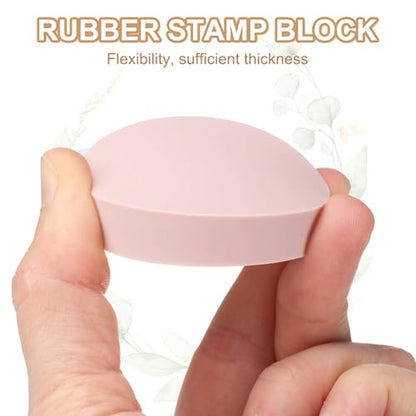 PATIKIL 8Pcs 2" Rubber Carving Blocks, Soft Linoleum Art Carving Block Round Crafts Stamp Making for Printmaking Stamps Carving Supplies, Pink - color: Pink