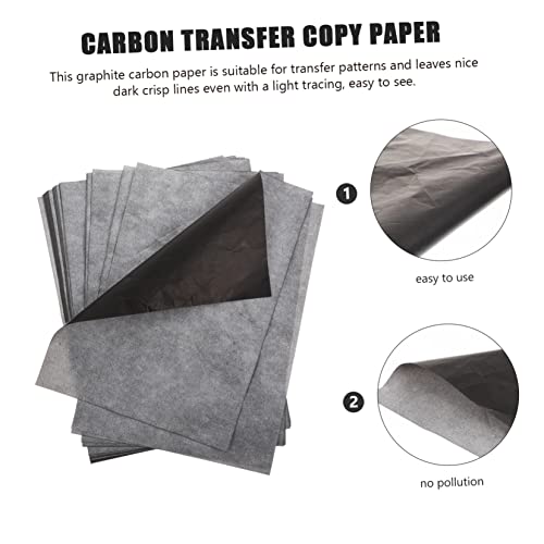 Graphite Transfer Paper A4 100 Sheets Single-Sided Drawing and Tracing Paper for Artists and Students for Sketching on Canvas and Surfaces