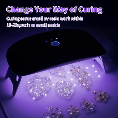 OSBANG UV Light for Resin Large Size UV Lamp Fast Curing for UV Resin Jewelry Making Keychain Craft DIY Decor Resin Supplies - size: UV Resin Light