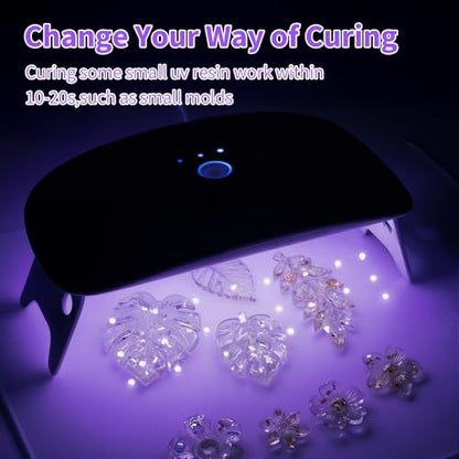 OSBANG UV Light for Resin Large Size UV Lamp Fast Curing for UV Resin Jewelry Making Keychain Craft DIY Decor Resin Supplies - size: UV Resin Light