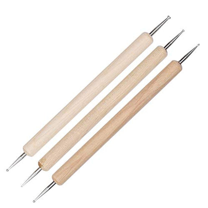 25pcs Ceramic Pottery Tools Set for Clay Sculpting and Embossing, Wooden Stainless Steel Silicone Craft Tools with Storage Bag for Handbuilding Wheel Throwing and Ceramic