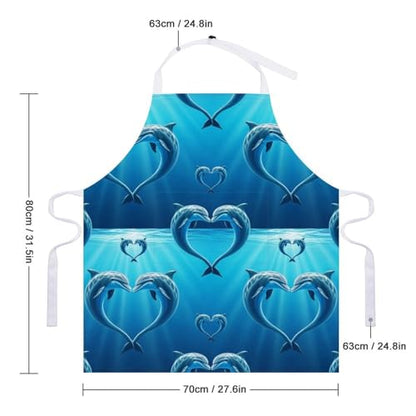 Cooking Apron for Adults with Pockets, Waterproof Oil Resistant Bib for Kitchen Restaurant BBQ Baking - color: Style (327)