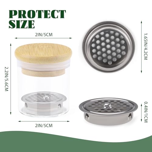4 Pack Acrylic Nail Brush Cleaner Dappen Dish with Lid, Mesh Layered Nail Art Brush Monomer Liquid Wash Cup Glass Removal Jar for Sequins Glitter Powder, 2.2in High - color: 2.2in High