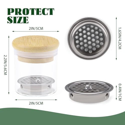 4 Pack Acrylic Nail Brush Cleaner Dappen Dish with Lid, Mesh Layered Nail Art Brush Monomer Liquid Wash Cup Glass Removal Jar for Sequins Glitter Powder, 2.2in High - color: 2.2in High