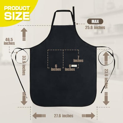 ROTANET Waterproof EVA and Microfiber Apron for Men, Reversible Material, Large Apron with 2 Pockets for Cleaning Cooking - size: 1 Pack