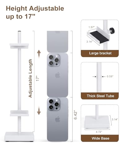 Adjustable Tabletop Easel Stand, White Picture Easels for Display Up to 17" H, Metal Picture Frame Holder Stand Table for Art, Photo (4 Pack) - color: White 4Pack