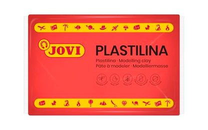 Jovi - Non-Hardening Modeling Clay, 4 Red Bars, 0.77 lb Each, 3.3 lb Total | Professional Arts and Crafts Non-Toxic and Gluten Free plasticine - color: Red
