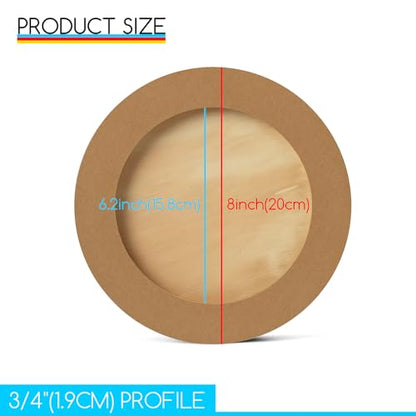 MEEDEN Round Wood Canvas Panels: 3/4" Deep 8" Dia Round Wooden Canvas Panel - Pack of 2 Cradled Wood Art Boards for Pouring Art, Crafts, Painting - size: 8 in, style: Round