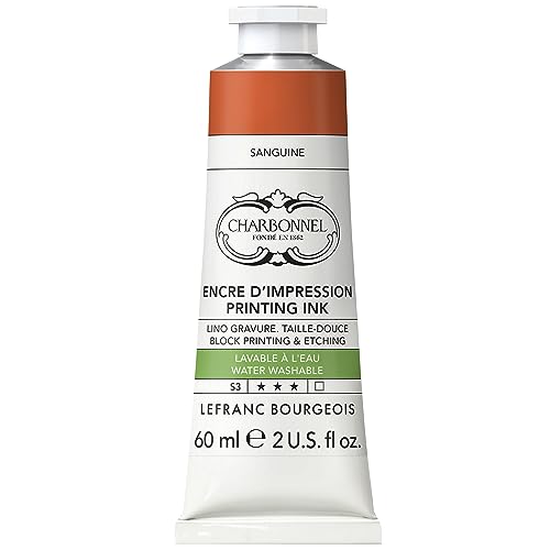 Lefranc Bourgeois Charbonnel Professional Printing Waterwashable Ink, 60ml (2-oz) Sanguine - color: Sanguine, style: 60ml (2-oz)
