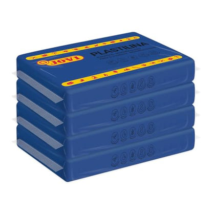 Jovi Non-Hardening Modeling Clay, 4 Dark Blue Bars, 0.77 lb Each, 3lb Total | Arts and Crafts Non-Toxic and Gluten-Free plasticine - color: Dark Blue