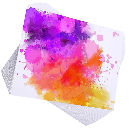 Spiareal 100 Sheets 8 x 10 Inch Watercolor Paper Bulk 140 Lb/300 GSM White Construction Paper Cold Press Blank Cotton Art Paint White Color Pad Artists Drawing Christmas Cards - size: 8 x 10 Inch